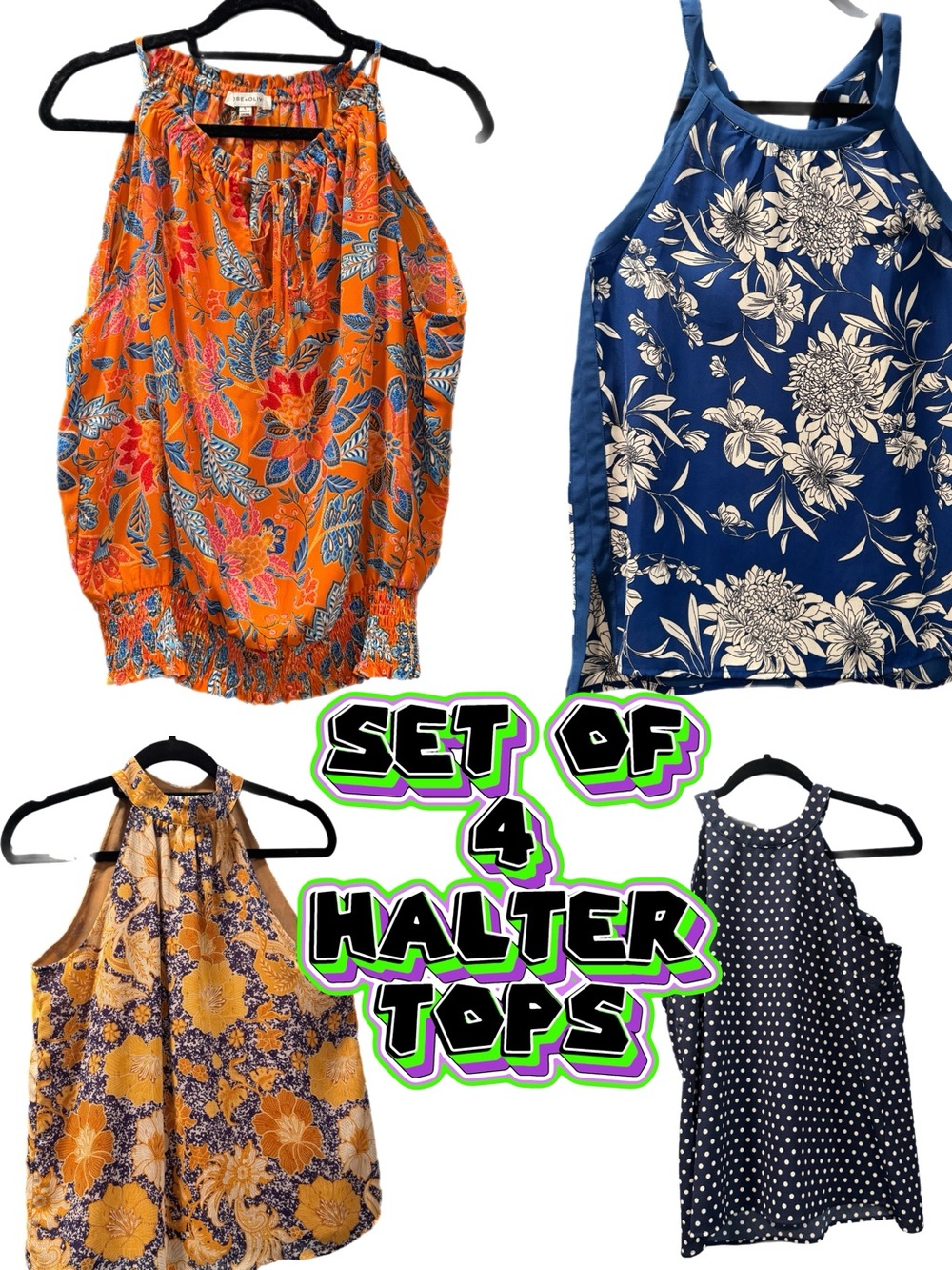 Set of 4 Halter Tops